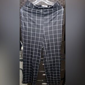 Women's Dark Blue Checkered Jumpsuit